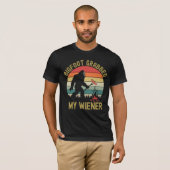 Bigfoot Grabbed My Wiener – Funny Sasquatch Hot do T-Shirt (Vorne ganz)