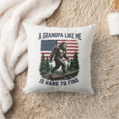Bigfoot Grandpa Vintage American Flag Shirt Design Kissen (Decke)