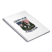 Bigfoot Grandpa Vintage American Flag Shirt Design Notizblock (Rechte Seite)