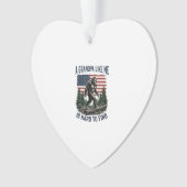 Bigfoot Grandpa Vintage American Flag Shirt Design Ornament (Vorderseite)