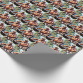 Bigfoot Grilling Burgers Geschenkpapier (Ecke)