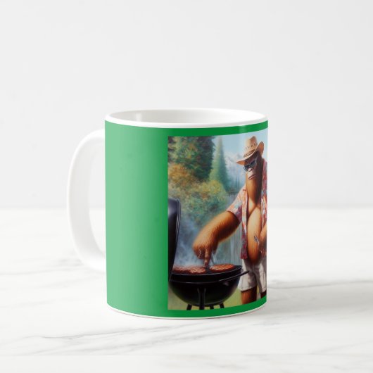 Bigfoot Grilling Burgers Kaffeetasse (Vorderseite Links)