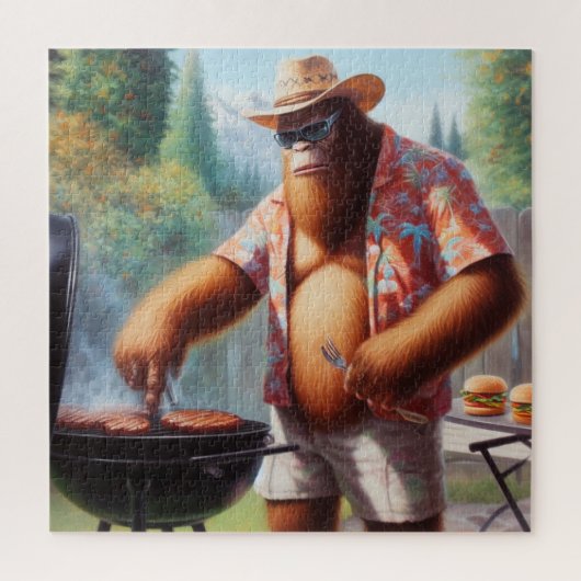 Bigfoot Grilling Burgers Puzzle (Vertikal)