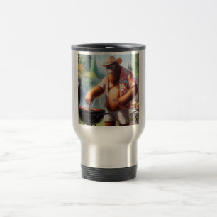 Bigfoot Grilling Burgers Reisebecher