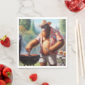 Bigfoot Grilling Burgers Serviette (Beispiel)