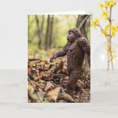 Bigfoot-Gruß-Karte | Sasquatch Karte (Gelbe Blume)