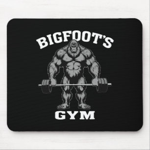 Bigfoot Gym Funny Sasquatch Bodybuilding Weightlif Mousepad