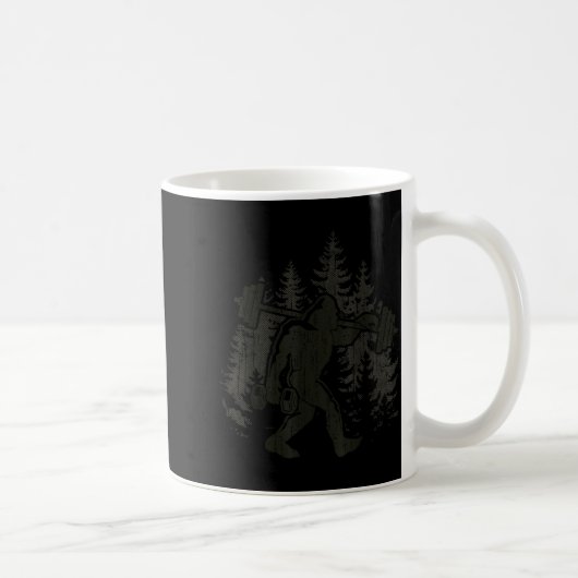 Bigfoot Gym Workout Fitness Forest Men Women  Kaffeetasse (Rechts)