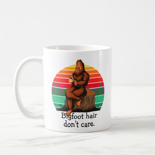Bigfoot Hair Keine Sorge Sasquatch Funny 11oz Kaffeetasse (Links)