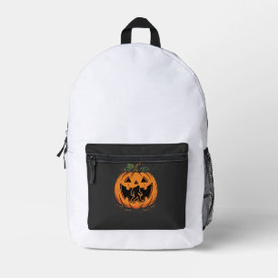 Bigfoot Halloween-Kürbis-Silhouette Design_1 Bedruckter Rucksack