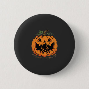 Bigfoot Halloween-Kürbis-Silhouette Design_1 Button