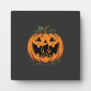 Bigfoot Halloween-Kürbis-Silhouette-Design_1 Fotoplatte