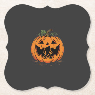 Bigfoot Halloween-Kürbis-Silhouette Design_1 Untersetzer