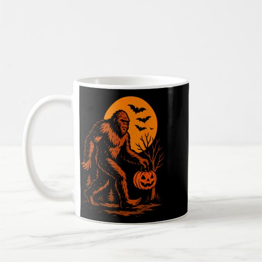 Bigfoot Halloween Sasquatch Jack O Lantern  Kaffeetasse (Links)
