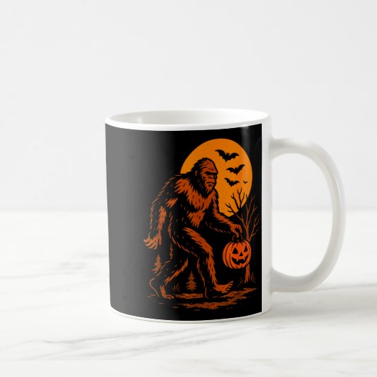 Bigfoot Halloween Sasquatch Jack O Lantern Kaffeetasse (Rechts)