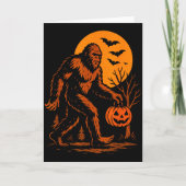 Bigfoot Halloween Sasquatch Jack O Lantern Karte (Vorderseite)