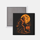 Bigfoot Halloween Sasquatch Jack O Lantern  Magnet (Vorderseite/Rückseite)
