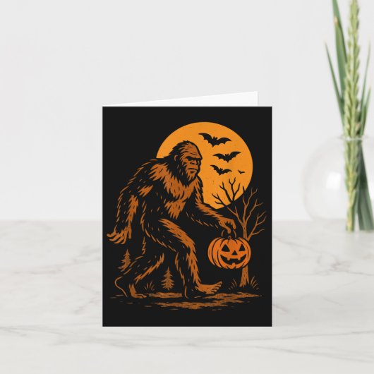 Bigfoot Halloween Sasquatch Karte (Vorderseite)