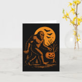 Bigfoot Halloween Sasquatch Karte (Gelbe Blume)