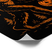 Bigfoot Halloween Sasquatch  Poster (Ecke)