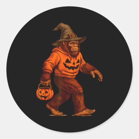 Bigfoot Halloween-Streich oder Saß-Kostüm Runder Aufkleber (Vorderseite)