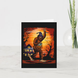 Bigfoot Halloween Trick oder Treat Rock auf Sasqua Karte