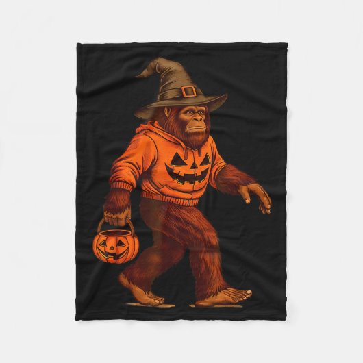 Bigfoot Halloween Trick Or Treat Sasquatch Costume Fleecedecke (Vorderseite)