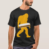 Bigfoot Harmonica Sasquatch Harpist French Harp Pl T-Shirt (Vorderseite)