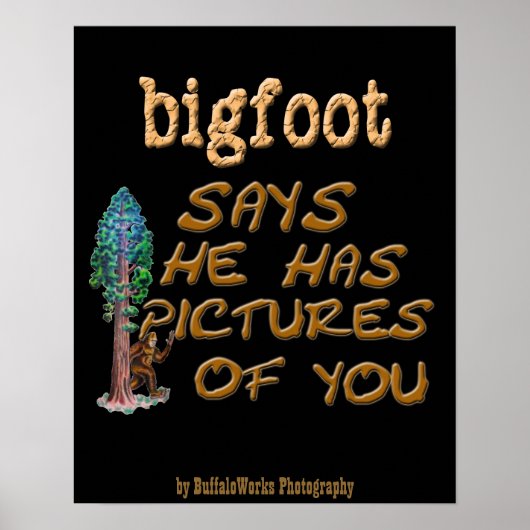 Bigfoot hat Bilder Poster (Vorne)