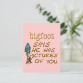 Bigfoot hat Bilder Postkarte (Stehend Vorderseite)