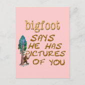 Bigfoot hat Bilder Postkarte (Vorderseite)