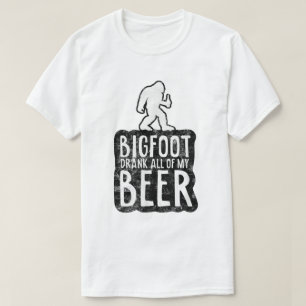 Bigfoot Hat Mein Bier Getrunken Lustiger Camping-S T-Shirt