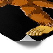 Bigfoot Heart Hands Funny Sasquatch Lover Valentin Poster (Ecke)