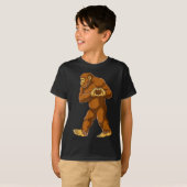 Bigfoot Heart Hands Funny Sasquatch Lover Valentin T-Shirt (Vorne ganz)