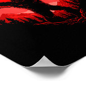 Bigfoot Heart Valentine's Day Boys Girls Kids Love Poster (Ecke)