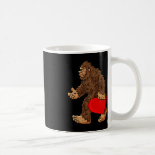 Bigfoot Heart Valentine's Day Boys Girls Kinder Sa Kaffeetasse