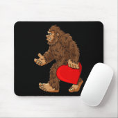 Bigfoot Heart Valentine's Day Boys Girls Kinder Sa Mousepad (Mit Mouse)