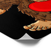 Bigfoot Heart Valentine's Day Boys Girls Kinder Sa Poster (Ecke)