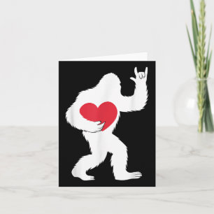 Bigfoot Heart Valentinstag Boys Girls Kinder Liebe Karte
