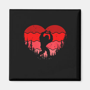 Bigfoot Heart Valentinstag Boys Girls Kinder Liebe Magnet
