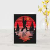 Bigfoot Heart Valentinstag Funny Liebe Sasquatch Karte (Gelbe Blume)