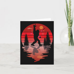 Bigfoot Heart Valentinstag Funny Liebe Sasquatch Karte