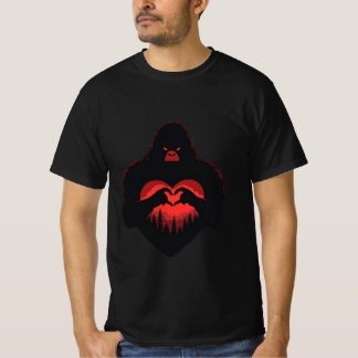 Bigfoot Heart Valentinstag Unisex T-Shirt, Liebe T-Shirt