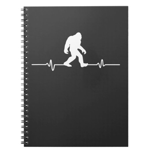 Bigfoot Heartbeat Spaß Funny Sasquatch Fan Notizblock (Vorderseite)