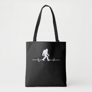Bigfoot Heartbeat Spaß Funny Sasquatsch Fan Tasche