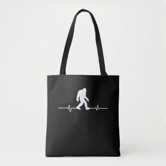  Bigfoot Heartbeat Spaß Funny Sasquatsch Fan Tasche (Vorderseite)