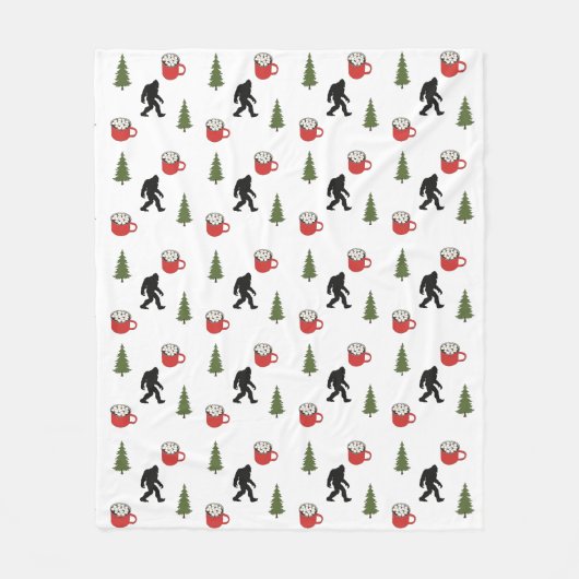 Bigfoot, heiße Kakao, Pine Tree, im Freien Fleecedecke (Vorderseite)