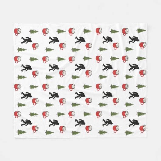 Bigfoot, heiße Kakao, Pine Tree, im Freien Fleecedecke (Vorderseite (Horizontal))