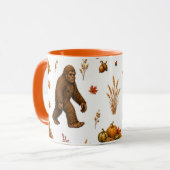 Bigfoot Herbsternte-Kürbismuster Tasse (Vorderseite Links)
