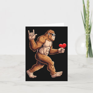 Bigfoot Herz Funny Valentinstag Jungs Kinder Männe Karte
